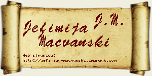 Jefimija Mačvanski vizit kartica